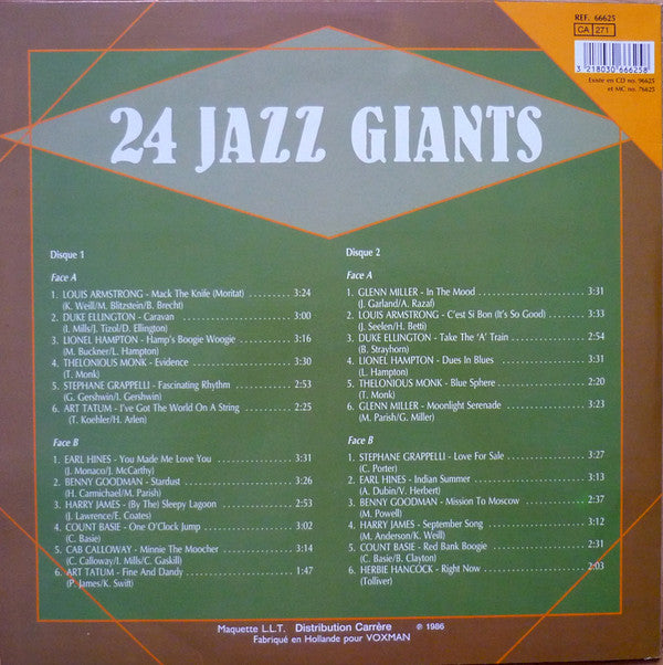 Various : 24 Jazz Giants (2xLP, Comp)