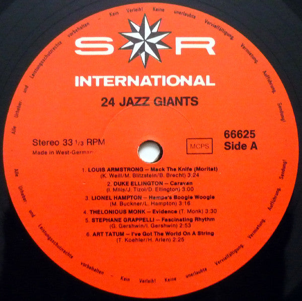 Various : 24 Jazz Giants (2xLP, Comp)
