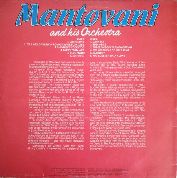 Mantovani And His Orchestra : Beautiful Music (LP, Comp)
